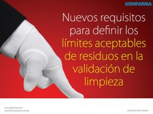 Límites aceptables en la validación de limpieza