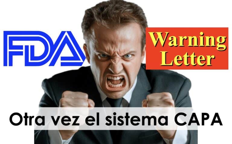 Warning Letter por debilidades en el sistema CAPA
